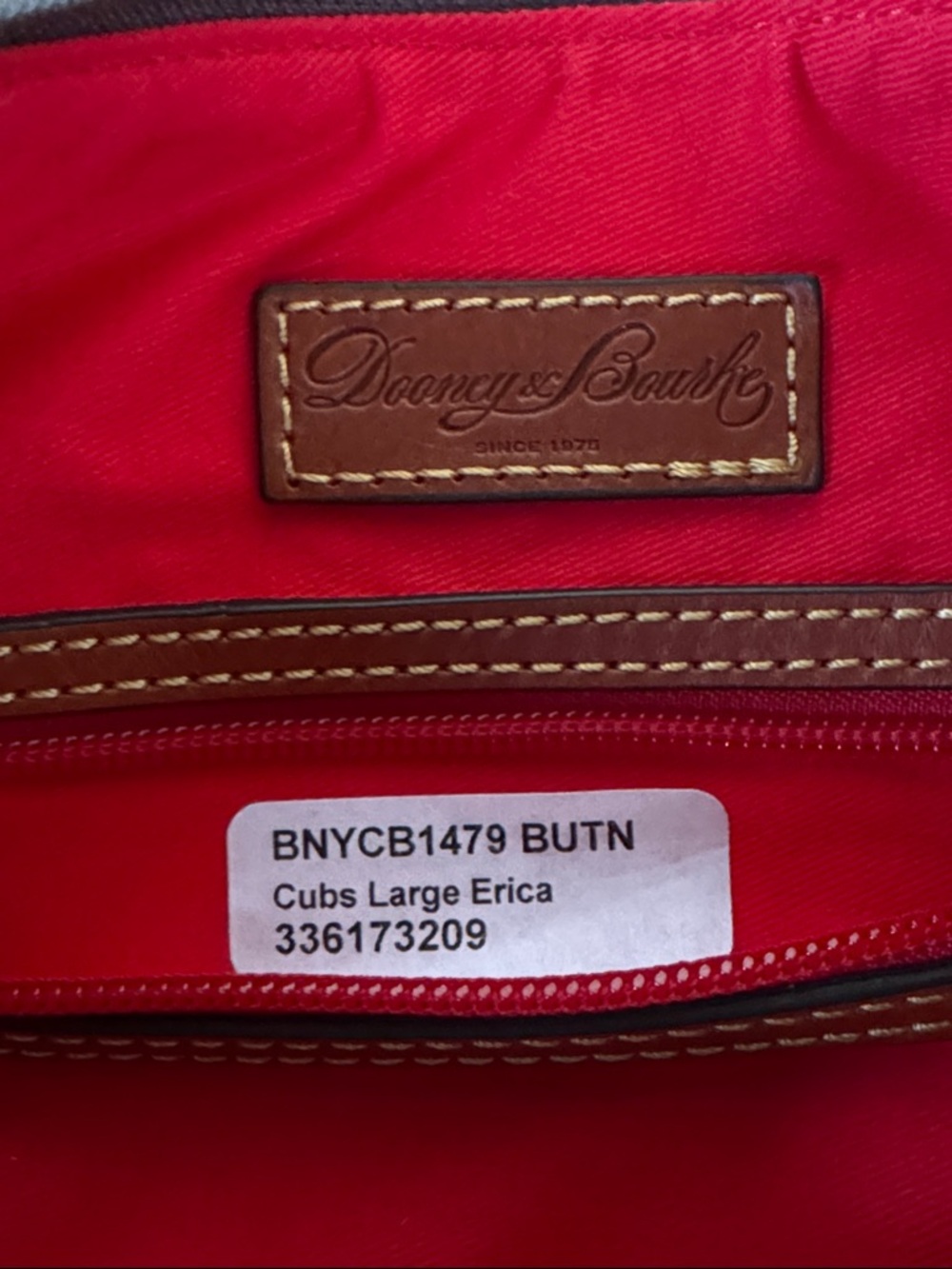 Dooney & Bourke Chicago Cubs Game Day Hobo Bag Large Erica NWT Limited Sold Out - Picture 8 of 14